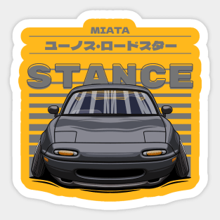 Roadster miata (gray) Sticker